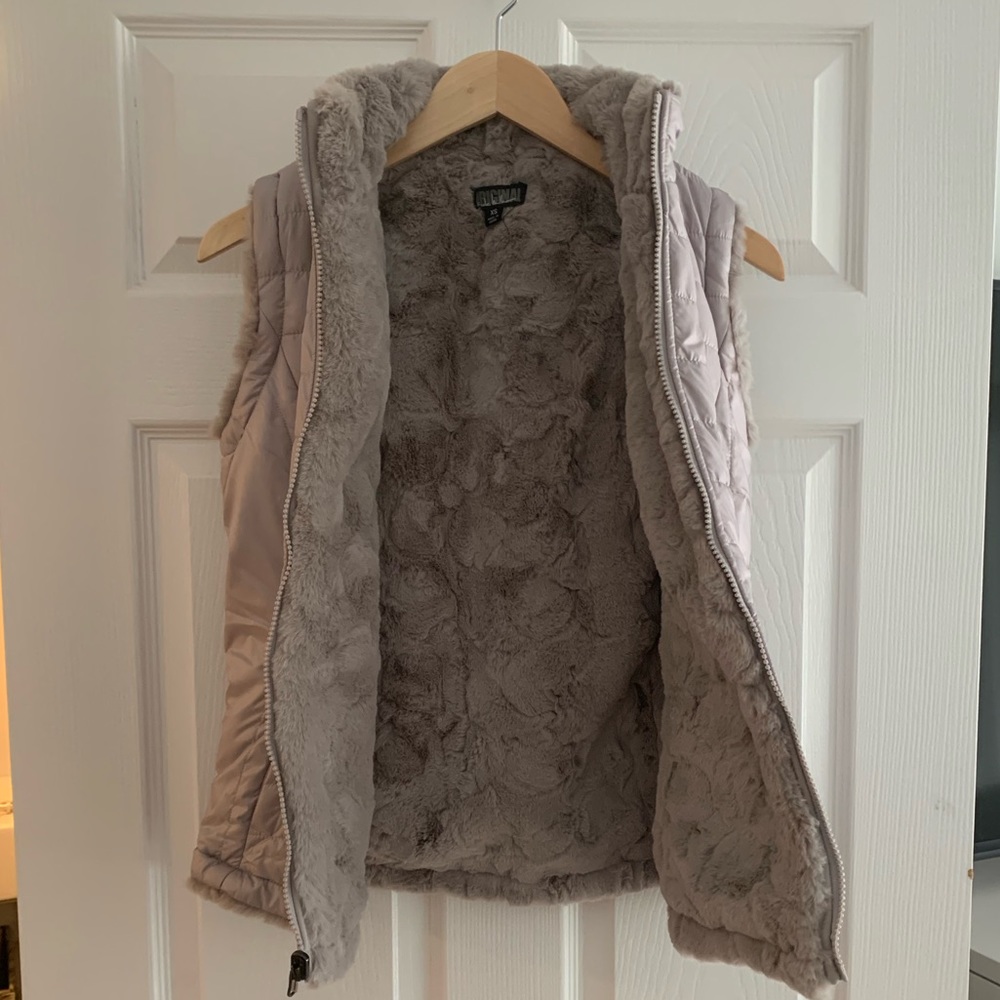 Faux Fur Reversible Vest, XS
